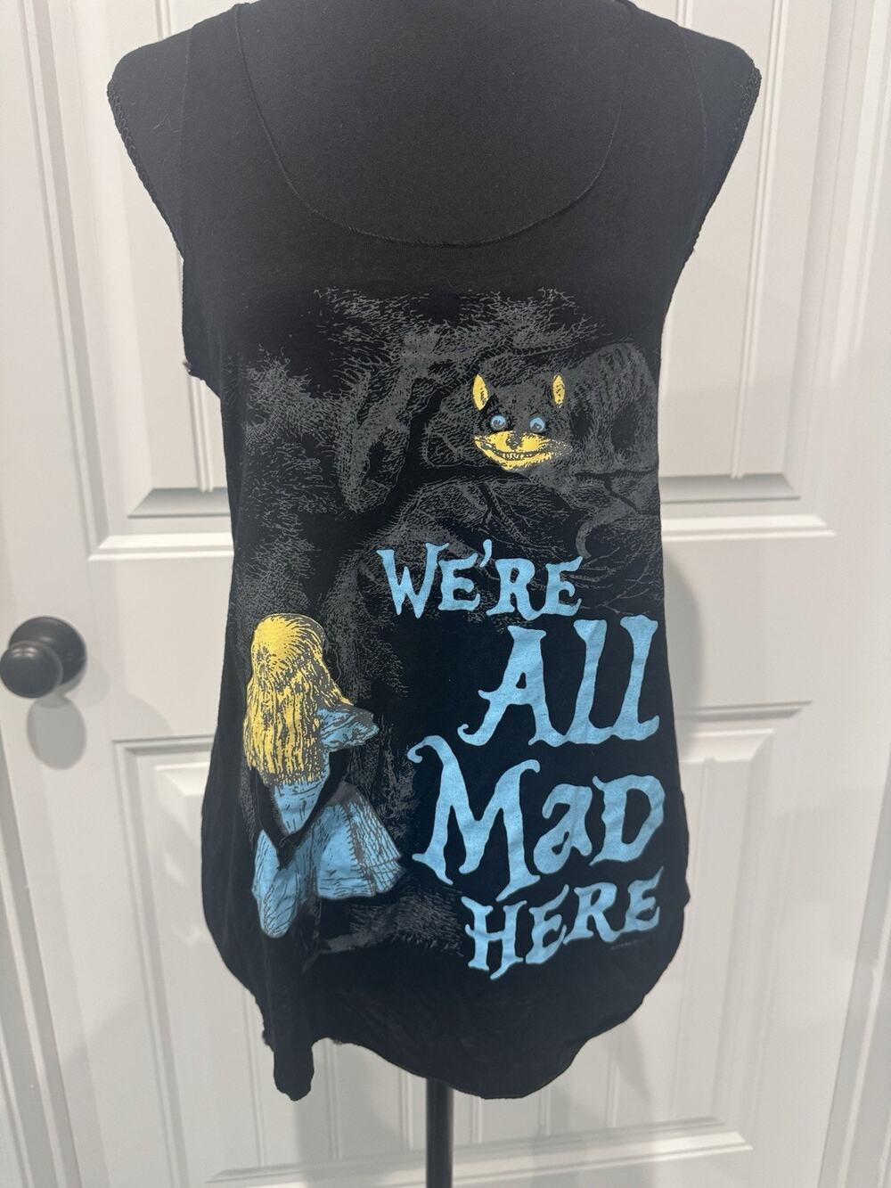 Alice In Wonderland Tank Top We’re All Mad Women’s Size 2 So Cool!